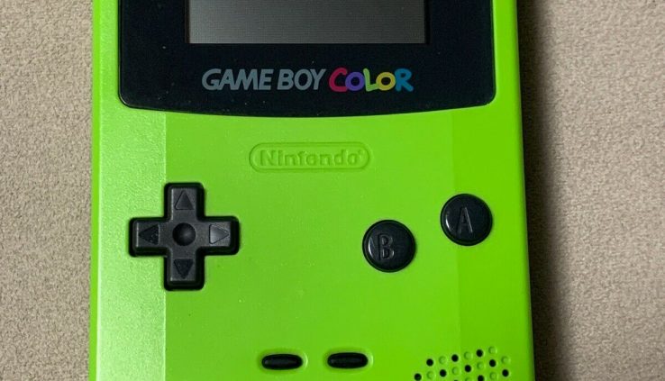 Nintendo GameBoy Coloration Kiwi Lime Green CGB-001 GBC Tested Working