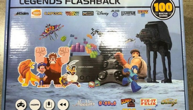 LEGENDS FLASHBACK 100 GAMES BUILT IN Game Console w/ 2 Controllers BRAND NEW