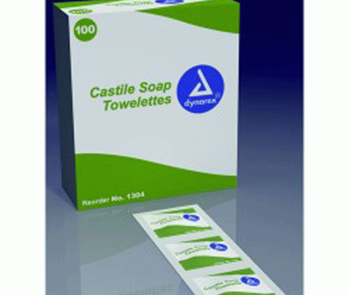 Field of 100 Castille Cleansing soap Towelettes