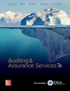 BOOK AND TEST BANK Auditing and Assurance Companies and products,7th Edition,Louwers READ INFO