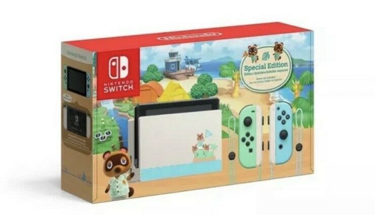 Nintendo Switch Console Gadget Animal Crossing Sleek Horizons Special Model