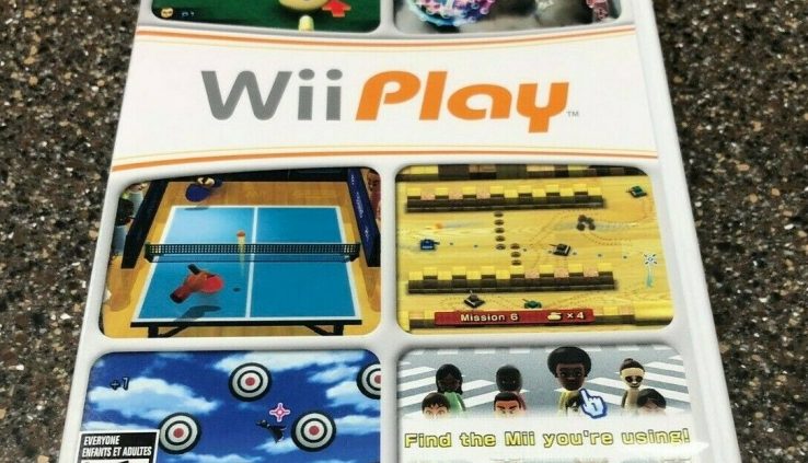 Wii Play – Nintendo Wii – Total in Case w/ Handbook – Examined – Free Ship