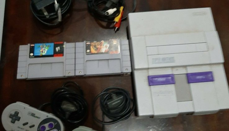 Substantial nintendo with video games and controllers