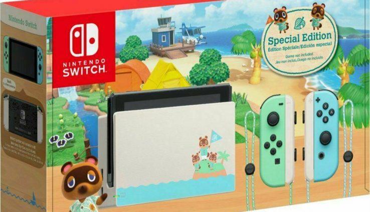 oaNintendo Switch Animal Crossing Novel Horizons Special Model Console Preorder