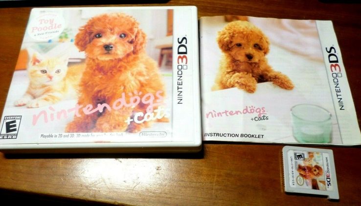 Nintendogs + Cats: Toy Poodle + Modern Visitors (Nintendo 3DS) game Total Uncommon