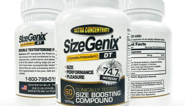 SizeGenix * 1 Bottle * MFG Disclose * Clinically Proven To Lengthen Size, Hardness