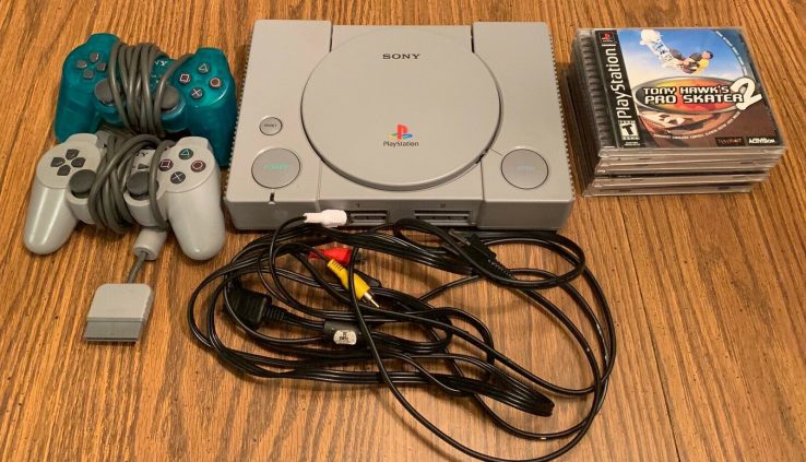 Ps1 Console 2 Controllers 7 Video games Spyro Digimon Rayman Tony Hawk And so forth