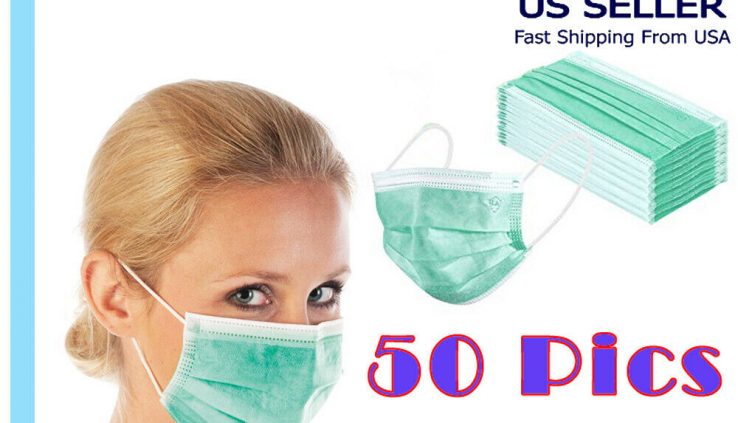 ASTM LEVEL2 – 50pcs Disposable Earloop Face Mask 3-Ply -Clinical institution Tremendous