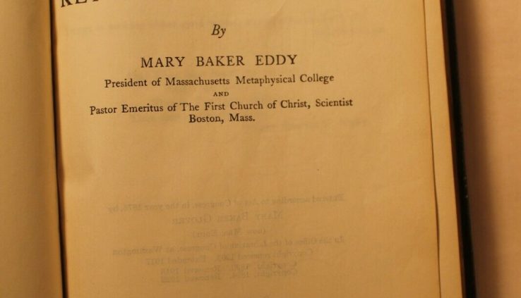 Science and Smartly being with Key To The Scriptures by Mary Baker Eddy (1922, Leather)