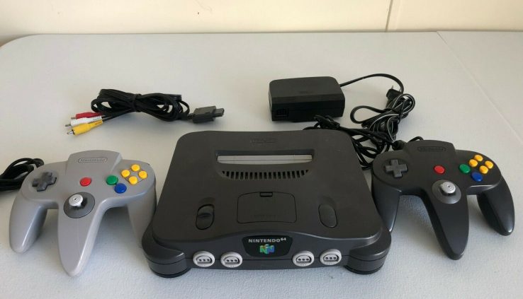 N64 Nintendo 64 Console w/ 2 Controllers Upgraded RAM Long-established Cables OEM