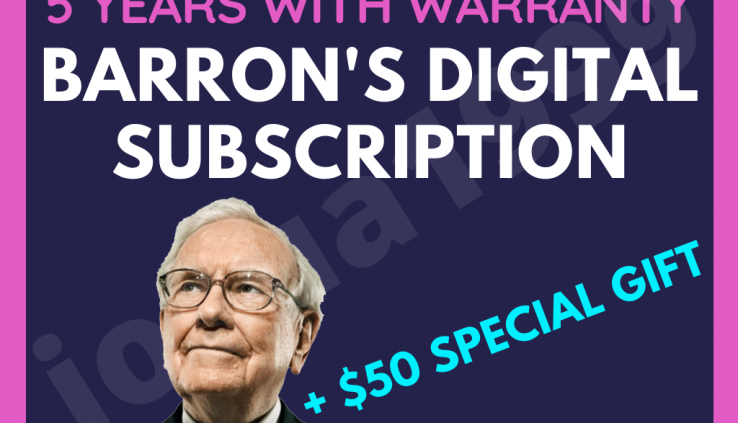 Barron’s 5-Years Digital Subscription All Platforms Location Free + $50 FREE GIFT!