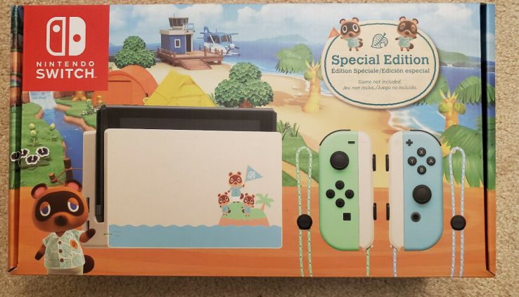 Nintendo Switch Animal Crossing Special Edition DOCK + JOY CONS w/ BOX NO TABLET