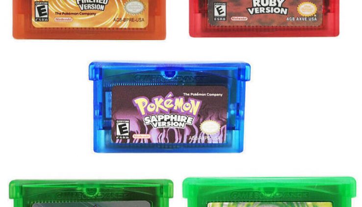 Pokemon Emerald Ruby Sapphire FireRed LeafGreen GBA Sport Playing cards Gameboy Cartridge