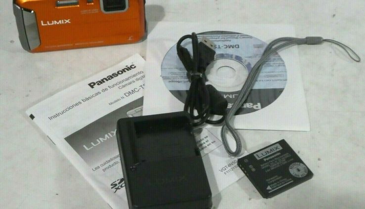 Panasonic LUMIX DMC-TS25 16.1MP Digital Camera ORANGE WATERPROOF! FREE SHIPPING!