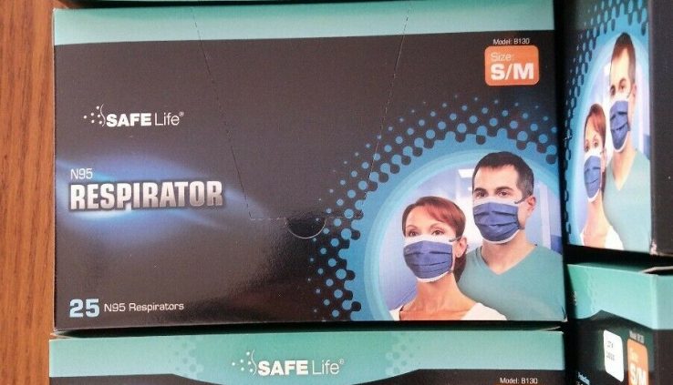 RESPIRATOR N Veil SAFELIFE 95 Size S/M Box/25pcs *NEW* Pls.gaze&read photos.USA