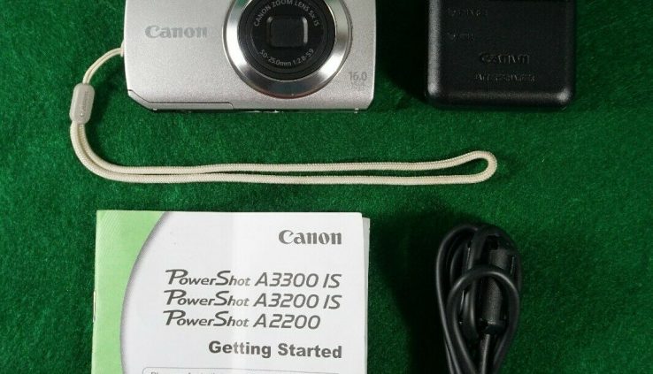 Canon PowerShot A3300 IS 16.0MP Digital Camera – Silver