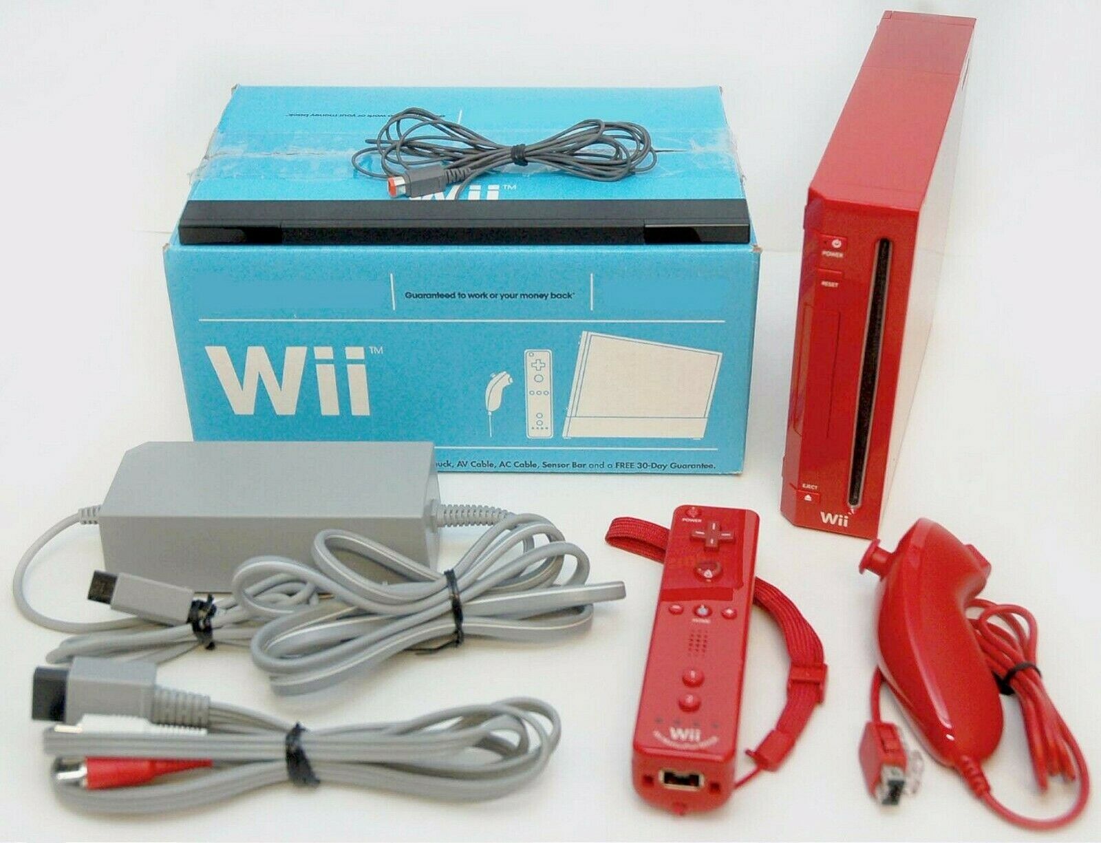 Nintendo Wii Exiguous Model RED Video Sport Console Dwelling System RVL