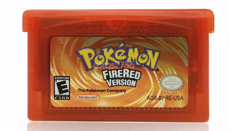 Pokemon Fire Crimson Firered Version Game GBA Game Boy Draw Game boy.
