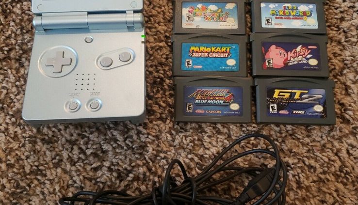 Nintendo Sport Boy Come SP AGS-101 Pearl Blue 8 Games Mario Kirby Pokemon And an excellent deal of others