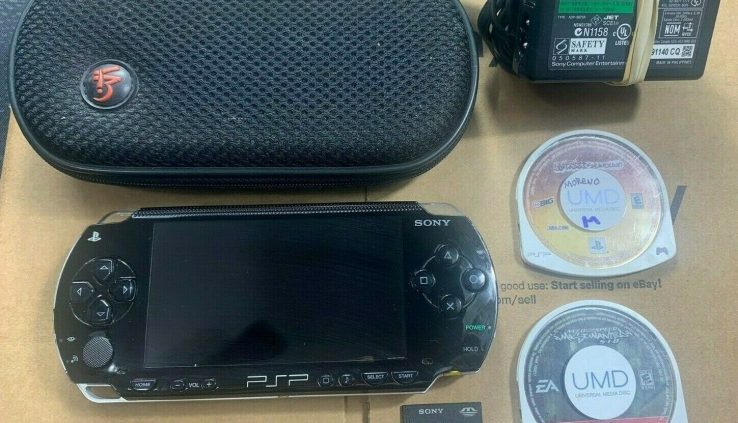 Sony PSP 1000 1001 Dim Handheld Draw Bundle w/ Charger, Memory Card – VGC