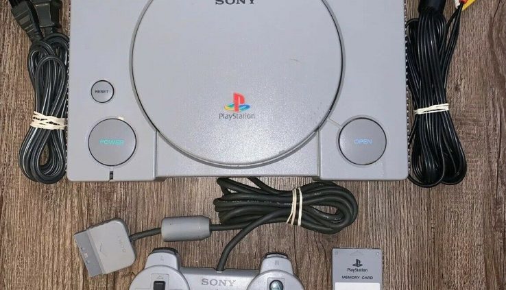Sony PlayStation PS1 Console w/ Dualshock Controller (SCPH-9001) – Grey