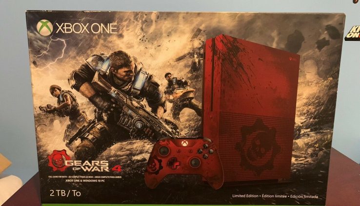 Microsoft Xbox One S Gears of Battle 4 Tiny Edition Bundle 2TB Crimson Red…