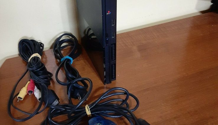 PlayStation 2 Slim Console w/ Blue Twin shock Controller Outmoded