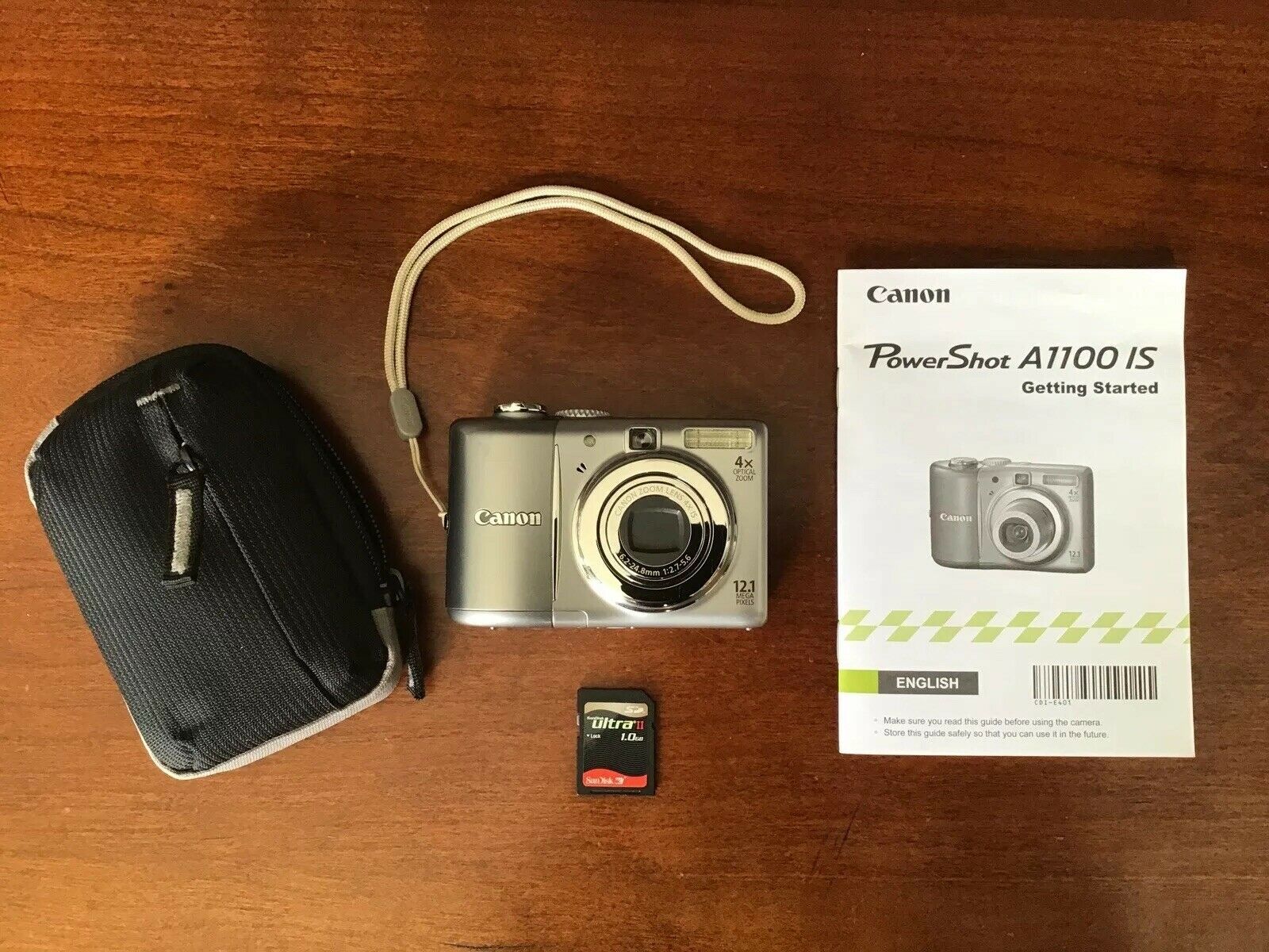 Canon PowerShot A1100 IS Digital Digicam 12.1MP with Memory Card and