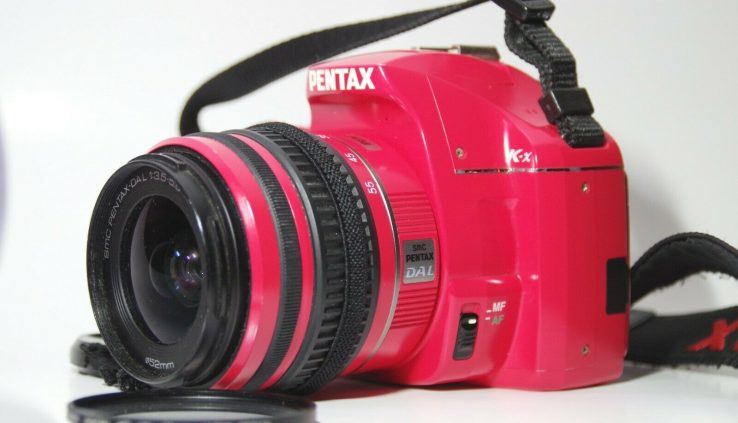 Pentax Okay-x 12.4MP Digital SLR Camera Crimson Kit w/DAL 18-55mm Lens with UV filter