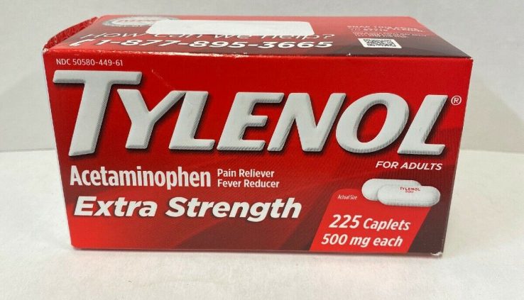 Tylenol Additional Strength Acetaminophen 500mg,  225ct Caplets