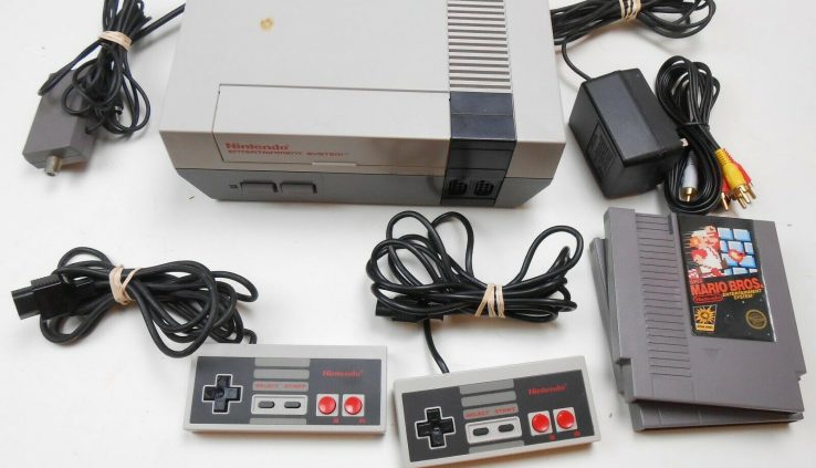 Nintendo Enter Sys Authentic NES-001 Console Cleaned and Tested, Unique 72 Pin Conn