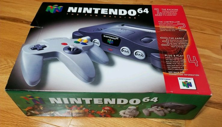 N64 Nintendo 64 Console + 2 controllers + 1 Rumble pack + 2 games + cords