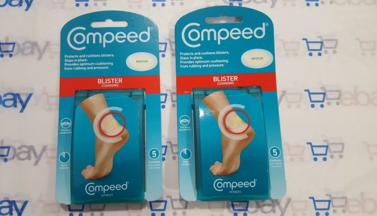 Lot of 2  Compeed Blister Reduction Cushions  Medium 5 Ct Per Pack (10 Whole) Current