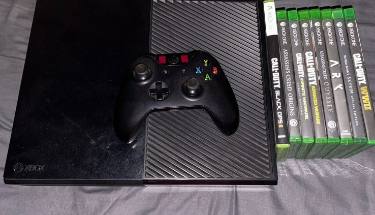 xbox one console with games