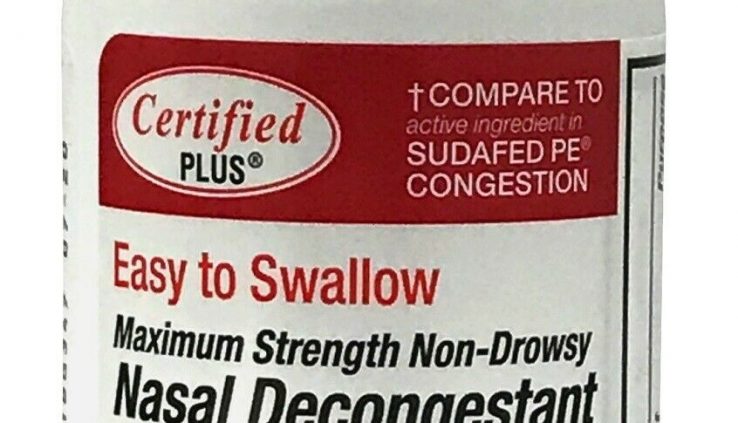 Sudogest PE Generic for Sudafed PE Nasal Decongestant 10mg 100 Capsules per Bot