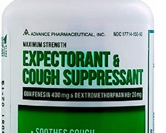 Mucus DM Expectorant Cough Suppressant Maximum Strength 60 Caplets per Bottle