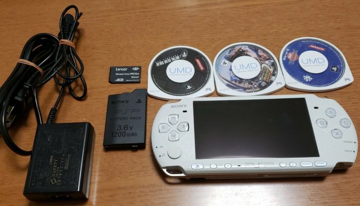 Sony PSP 3000 Launch Version Pearl White Handheld Design impartial appropriate condition!