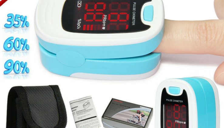 Finger Pulse Oximeter Blood Oxygen Saturation SPO2 Coronary heart Fee O2 Affected person Monitor