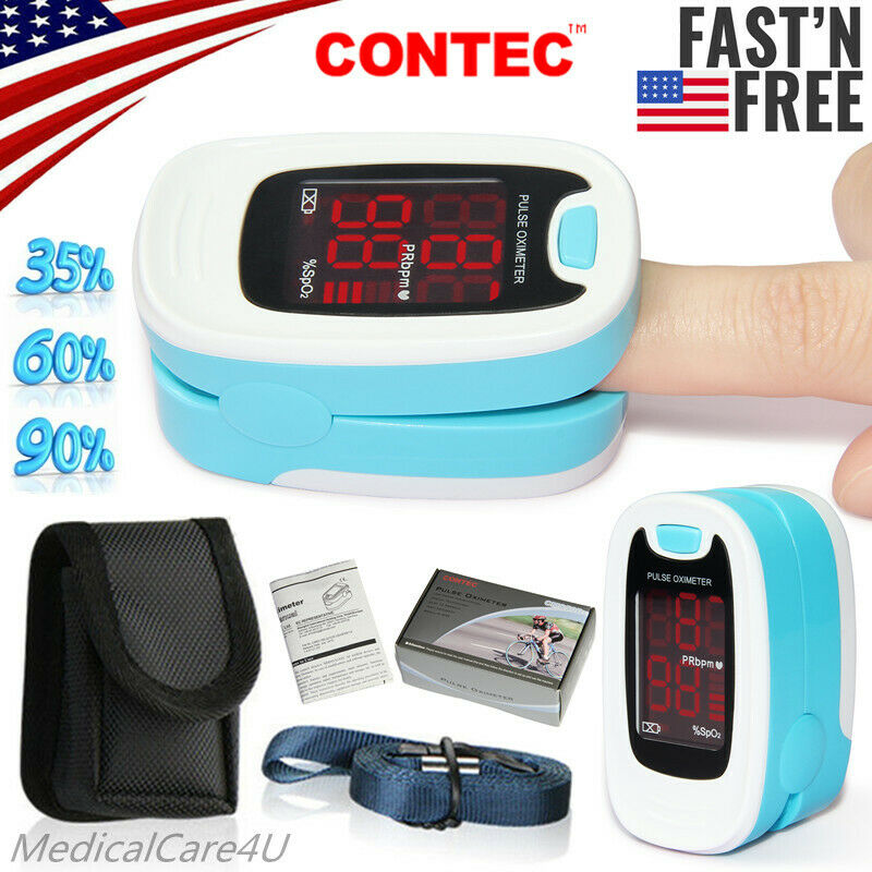 Finger Pulse Oximeter Blood Oxygen Saturation SPO2 Coronary heart Fee ...