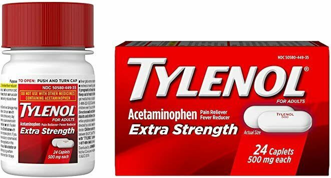 Tylenol Extra Energy Effort Fever Relief Reducer 500mg 24ct Caplets 09/2021