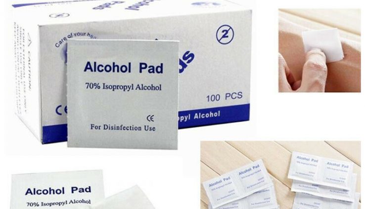200PCS Disposable Alcohol Cotton Prep Pad Sterilization Swabs Cleanser Wipes