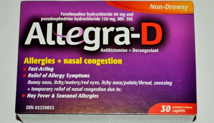 ALLEGRA D 12 HOUR ALLERGY 1 BOX – 30 TABLETS TOTAL – NEW