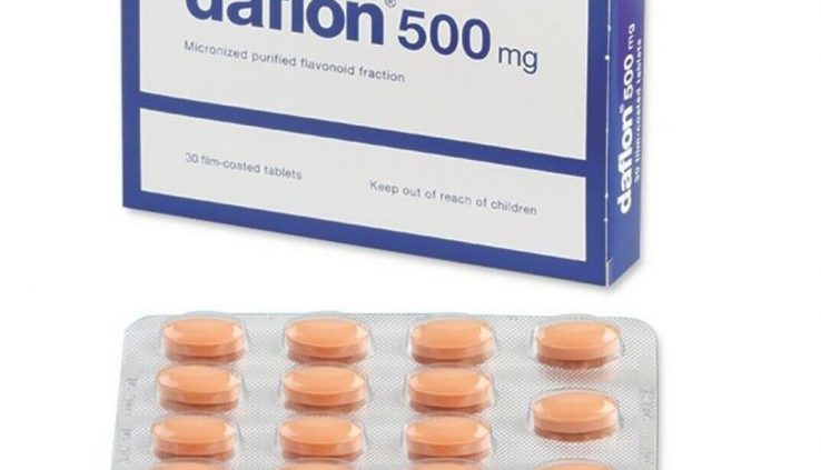 Daflon/ Detralex 500mg,30 tablets,Micronized purified flavonoid piece