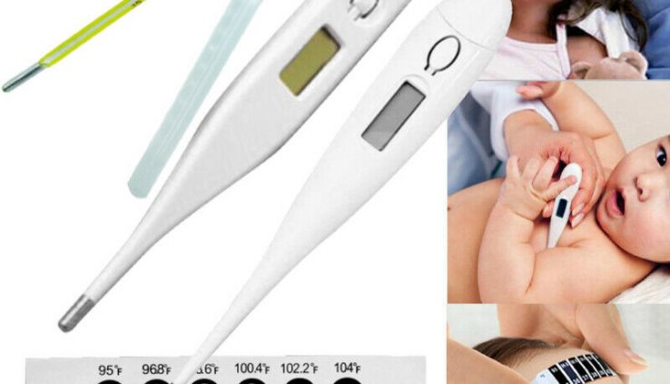 Digital Oral Thermometer LCD Toddler Grownup Kids Body Suited Ear Body Temperature USA