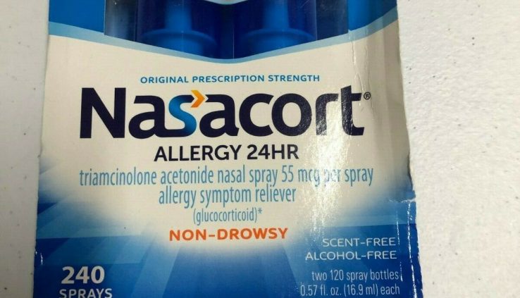 Nasacort 24 Hour Multi Symptom Hypersensitive reaction Nasal  240 Sprays (DAMAGE BOX)