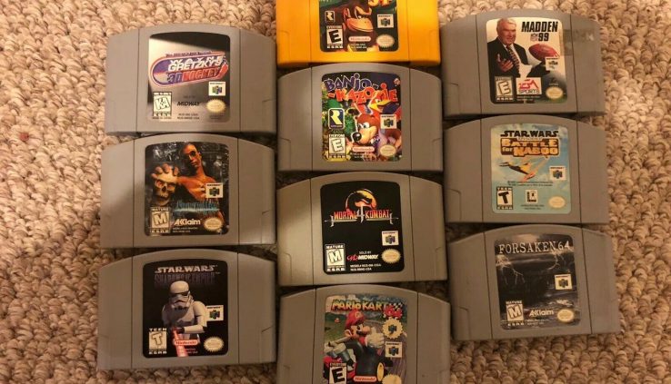 Nintendo 64 N64 10 sport bundle lot Donkey Kong 64, Banjo-Kazooie, Mario Kart 64