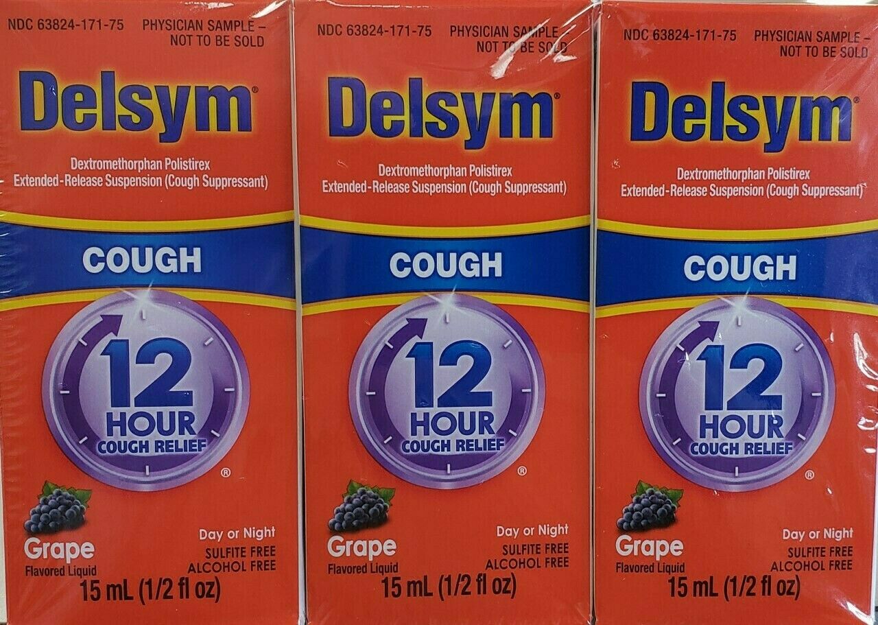 Delsym 12 Hour Cough Relief Grape Flavored Liquid - 6 Packs Of 1 2 Fl 