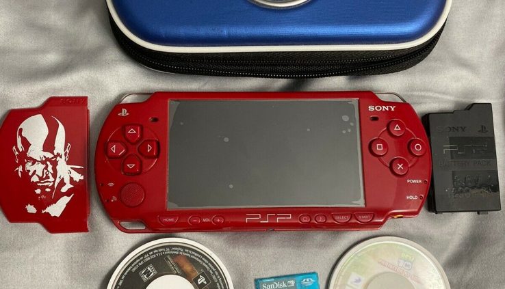 Sony PSP 2000 God of Battle Leisure Pack Crimson Handheld System Bundle