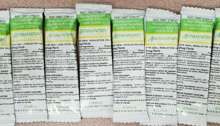 Asthmanefrin Asthma Treatment Replenish, Pack of 10 Vials, Expiration Feb 2021