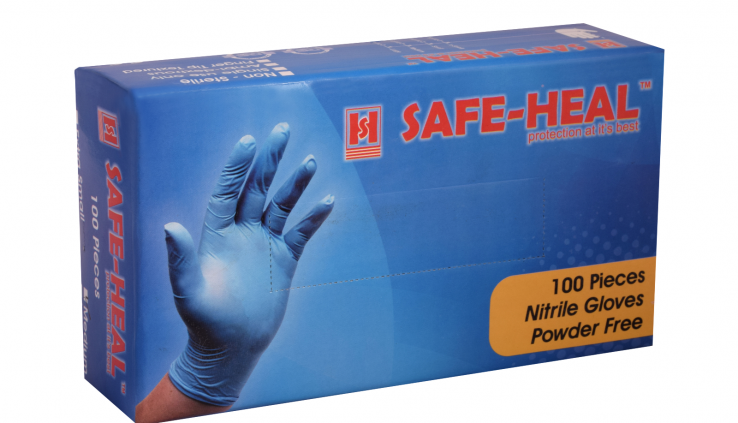 Obedient Heal – Blue Powder Free- Nitrile- Non Sterile Gloves, Field/100- FDA Authorized